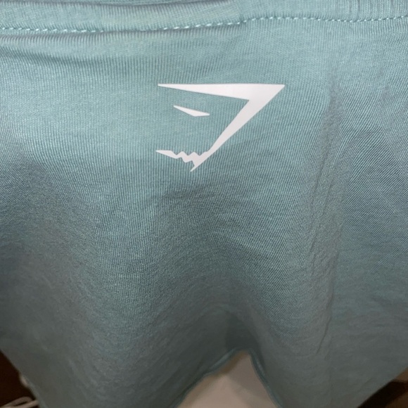 Gymshark Top size XS crop blue/green Euc 17” PTP - Picture 5 of 9